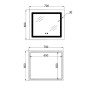 Дзеркало Lidz Kubis (KU2) 600х700 з LED-підсвічуванням Touch, з антизапотіванням, з димером, рег. яскравості LDKU60070049286