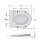 Сидіння для унітазу Qtap (Taurus 520) 455x365x38 мм, White, з мікроліфтом, Slim Duroplast, Quick Release QTSC179W49384