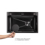 Мийка для кухні інтегрована Lidz Handmade H6845HB Decor Black PVD Honeycomb 3,0/1,0 мм LDH6845HDECBLM49445