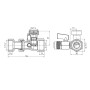 Клапан Forte для підключення розширювального бака 3/4" TAF912W20 Thermo Alliance