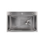 Мийка для кухні інтегрована Lidz Handmade H6845 Brushed Steel 3,0/1,0 мм LDH6845BRU49455