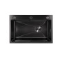Мийка для кухні інтегрована Lidz Handmade H6845B Brushed Black PVD 3,0/1,0 мм LDH6845BRUBLM49456