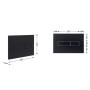 Клавіша змиву Qtap Standard 152x236x28 мм, Matt Black, лінійна QTSTD164BLM49473