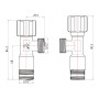 Кран кутовий Thermo Alliance Forte 1/2"ЗЗ, хром TAF341W1515