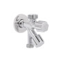 Кран кутовий подвійний Thermo Alliance Forte 1/2"З х 1/2"З х 3/4"З, хром TAF187W151520