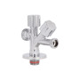 Кран кутовий подвійний Thermo Alliance Forte 1/2"З х 1/2"З х 3/4"З, хром TAF187W151520