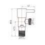 Кран кутовий Thermo Alliance Standart (палочка) 1/2"ЗЗ, нерж, хром, керам. буксу TAS349W1515