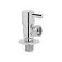 Кран кутовий Thermo Alliance (палочка) Standart 1/2"Зх3/4"З, нерж, хром, керам. буксу TAS349W1520