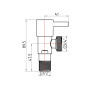 Кран кутовий Thermo Alliance (палочка) Standart 1/2"Зх3/4"З, нерж, хром, керам. буксу TAS349W1520