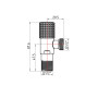 Комплект кутових кранів (круг, червоний+синій) Thermo Alliance Standart 1/2"ЗЗ, нерж, хром, керам. буксу TAS350W1515RB