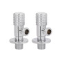Комплект кутових кранів Thermo Alliance Standart (круг, білий) 1/2"ЗЗ, нерж, хром, керам. буксу TAS350W1515W