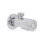 Кран кутовий (круг) Thermo Alliance Standart 1/2"ЗЗ, нерж, хром, керам. буксу TAS351W1515