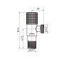 Кран кутовий (круг) Thermo Alliance Standart 1/2"ЗЗ, нерж, хром, керам. буксу TAS351W1515