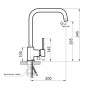 Змішувач для кухні Lidz Aria 015F1 (k35) LDARI015F1GRP49558 Graphite