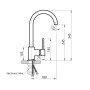 Змішувач для кухні Lidz Aria 015F (k35) LDARI015FGRP49559 Graphite