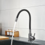 Змішувач для кухні Lidz Aria 015F3 (k35) з гнучким виливом LDARI015F3BGRP49564 Graphite/Black