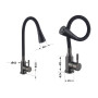 Змішувач для кухні Lidz Aria 015F31 (k35) з гнучким виливом LDARI015F31BGRP49566 Graphite/Black