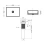 Раковина накладна Qtap Tern 610x350x135 мм, Stone grey, прямокутна, з донним клапаном QTTER188SG49789