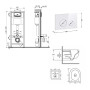 Готове рішення Qtap для ванної кімнати: підвісний унітаз Taurus Ultra Quiet 515×360×350 + комплект інсталяції Nest 4 в 1 (кругла клавіша White)