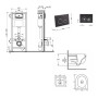 Готове рішення Qtap для ванної кімнати: підвісний унітаз Taurus Ultra Quiet 515×360×350 + комплект інсталяції Nest 4 в 1 (кругла клавіша Matt Black)