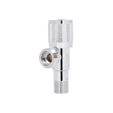 Кран кутовий (круг) Thermo Alliance Standart 1/2"Зх3/4"З, нерж, хром, керам. буксу TAS351W1520