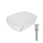 Раковина накладна Qtap Aquarius 470x380x120 мм, Marble, прямокутна, з донним клапаном QTAQA188MR49782