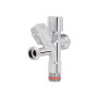 Кран кутовий подвійний Thermo Alliance Forte 1/2"З х 1/2"З х 3/4"З, хром TAF187W151520
