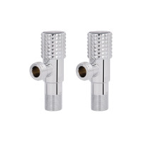 Комплект кутових кранів  Thermo Alliance Standart (круг, чорний) 1/2"ЗЗ, нерж, хром, керам. буксу TAS350W1515B