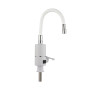 Проточний кран-водонагрівач з гнучким виливом для кухні Lidz Warm 065 LDWAR065WHI49097 White/White