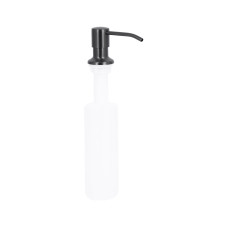 Дозатор для миючого засобу Lidz Acsis LA30 Brushed Black PVD, круглий LDACSLA30BLM49827