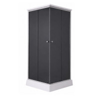 Душовий бокс Lidz Kubis SB90x90.SAT.LOW.GR, скло тоноване 4 мм