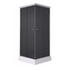 Душовий бокс Lidz Kubis SB90x90.SAT.LOW.GR, скло тоноване 4 мм