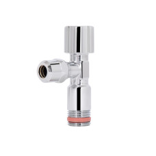 Кран кутовий Thermo Alliance Forte 1/2"Зх3/8"З з перехідником M10, хром TAF341W159