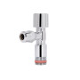 Кран кутовий Thermo Alliance Forte 1/2"Зх3/8"З з перехідником M10, хром TAF341W159