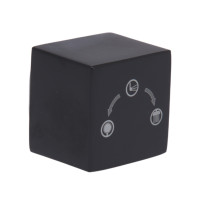 Ручка Qtap (25,7x32x32) для душової системи прихованого монтажу на два споживача Gemini Gunmetal Black PVD QTGEM257323250062