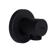 Акційний набір Qtap 1+1=3: Підключення для шлангу Spojeni Matt Black, округле QTCRBB030