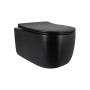 Унітаз підвісний Qtap Taurus Ultra Quiet 515×360×350 мм, Matt Black, з сидінням Slim Duroplast / Soft-close / Quick Release QTTAU28BLM50504
