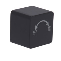 Ручка Qtap (24,1x30x30) для душової системи прихованого монтажу на два споживача Gemini Matt Black QTGEM2413030BLA50061