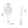 Акційний набір Qtap 1+1=3: Лійка Rucni для ручного душу Matt Black округла QTRUCA120O3KBB