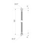 Шланг для води Thermo Alliance Standart 30 см, нерж. обплетення в силіконі, 1/2"ВВ TAS389W30 