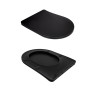 Унітаз підвісний Qtap Taurus Ultra Quiet 515×360×350 мм, Matt Black, з сидінням Slim Duroplast / Soft-close / Quick Release QTTAU28BLM50504