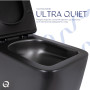 Унітаз підвісний Qtap Gemini Ultra Quiet 485×340×350 мм, Matt Black, з сидінням Slim Duroplast / Soft-close / Quick Release QTGEM28BLM50505