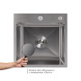 Акційний набір Lidz: мийка Handmade H4545 Decor 2,5/0,5 мм + K01G Корзина для кухонной мойки