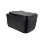 Унітаз підвісний Qtap Gemini Ultra Quiet 485×340×350 мм, Matt Black, з сидінням Slim Duroplast / Soft-close / Quick Release QTGEM28BLM50505