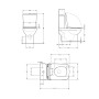 Унитаз напольный Qtap Presto Quadro безобідковий з сідінням Soft-close QTPRE27W51021
