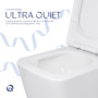 Унітаз підлоговий Qtap Crow Ultra Quiet безобідковий з сідінням Soft-close QTCRO27W51028