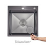 Акційний набір Lidz: мийка інтегрована Decor Black PVD Honeycomb 2,5/0,5 мм + Змішувач Aria для кухні з гнучким виливом (k35) Black
