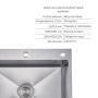 Акційний набір Lidz: мийка H6050H інтегрована Decor Honeycomb 2,5/0,5 мм LDH6050DEC48370 + Змішувач Aria для кухні з гнучким виливом (k35) Grey