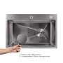 Акційний набір Lidz: мийка H6845 Decor 3,0/1,0 мм + Змішувач Aria для кухні з гнучким виливом (k35) Grey