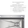 Акційний набір Lidz: мийка H7545 інтегрована Decor Honeycomb 3,0/1,0 мм LDH7545DEC48372 + Змішувач Aria для кухні з гнучким виливом (k35) Grey